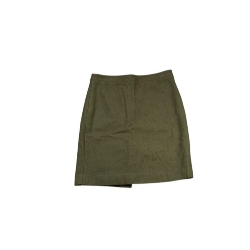 J. Crew Wool Blend Pencil Skirt Womens Size 10 Lined Green Career Office Y2K
